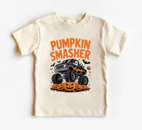 Retro Monster Truck Baby Shirt, Pumpkin Smasher Baby Bodysuit, Halloween Toddler Sweatshirt - Boys Spooky Fall Outfit, Trick or Treat Shirt