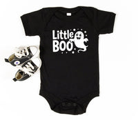 Little Boo Baby Bodysuit, Cute Ghost Baby Shirt, Retro Halloween Toddler Sweatshirt - Fall Baby Outfit, Spooky Season Infant Clothes