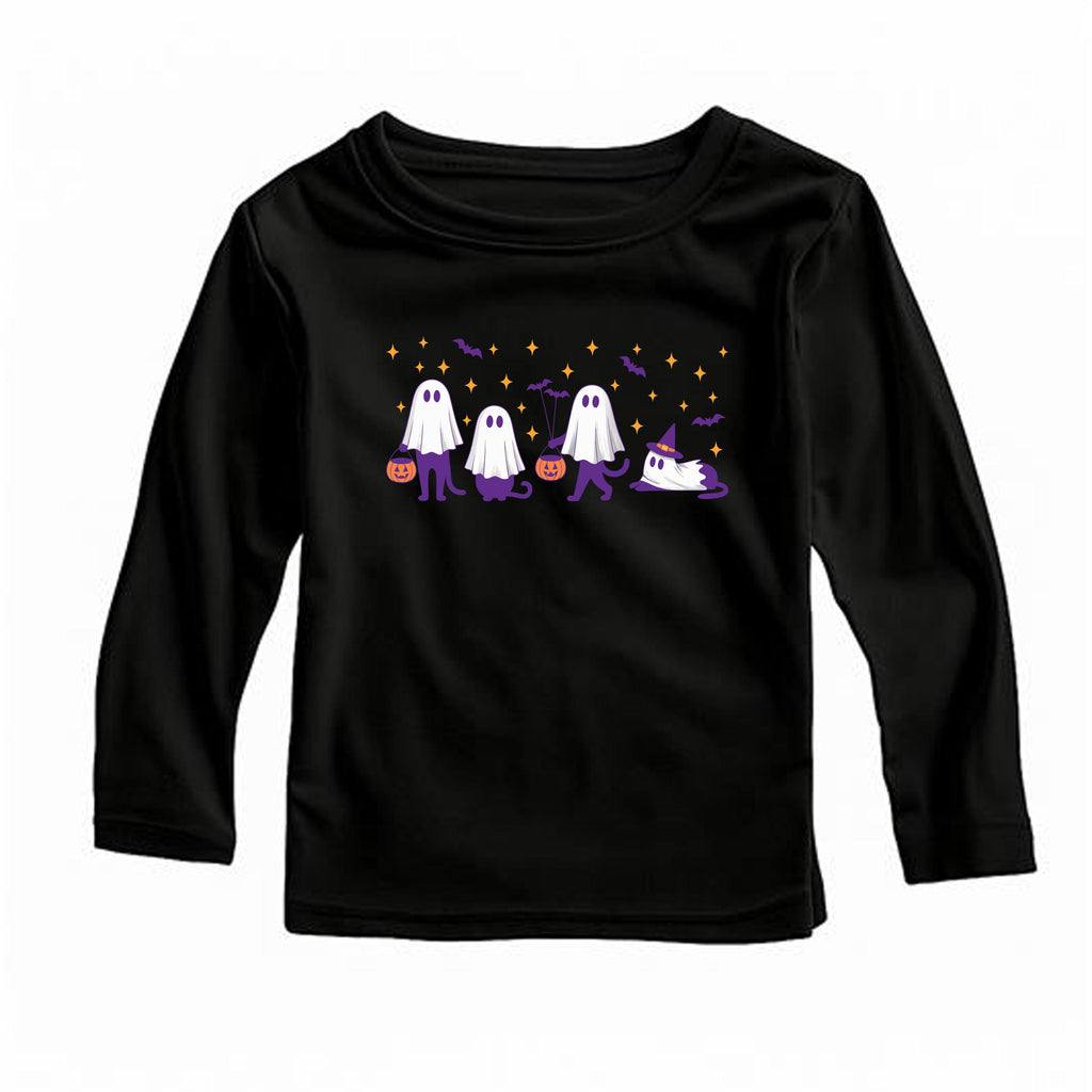 Ghost Kitty Cat Baby Bodysuit, Cute Ghost Baby Shirt, Retro Halloween Toddler Sweatshirt - Fall Cat Outfit, Spooky Season Baby Clothes