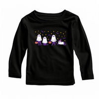 Ghost Kitty Cat Baby Bodysuit, Cute Ghost Baby Shirt, Retro Halloween Toddler Sweatshirt - Fall Cat Outfit, Spooky Season Baby Clothes