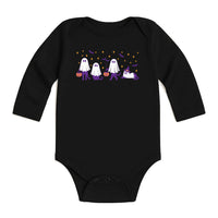Ghost Kitty Cat Baby Bodysuit, Cute Ghost Baby Shirt, Retro Halloween Toddler Sweatshirt - Fall Cat Outfit, Spooky Season Baby Clothes