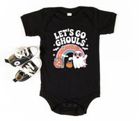 Retro Halloween Girl Baby Shirt, Let's Go Ghouls Baby Bodysuit, Cute Toddler Sweatshirt - Fall Outfit for Girls, Spooky Season Clothes