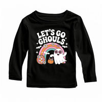 Retro Halloween Girl Baby Shirt, Let's Go Ghouls Baby Bodysuit, Cute Toddler Sweatshirt - Fall Outfit for Girls, Spooky Season Clothes