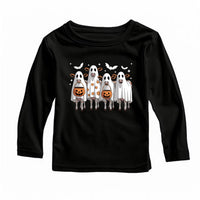 Ghost Cows Baby Bodysuit, Cute Halloween Cow Baby Shirt, Retro Fall Toddler Sweatshirt - Spooky Farm Animal Outfit