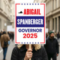 Abigail Spanberger For Virginia Governor 2025 Election Sign, Political Campaign Sign, Governor Election 2026 Race Poster Sign
