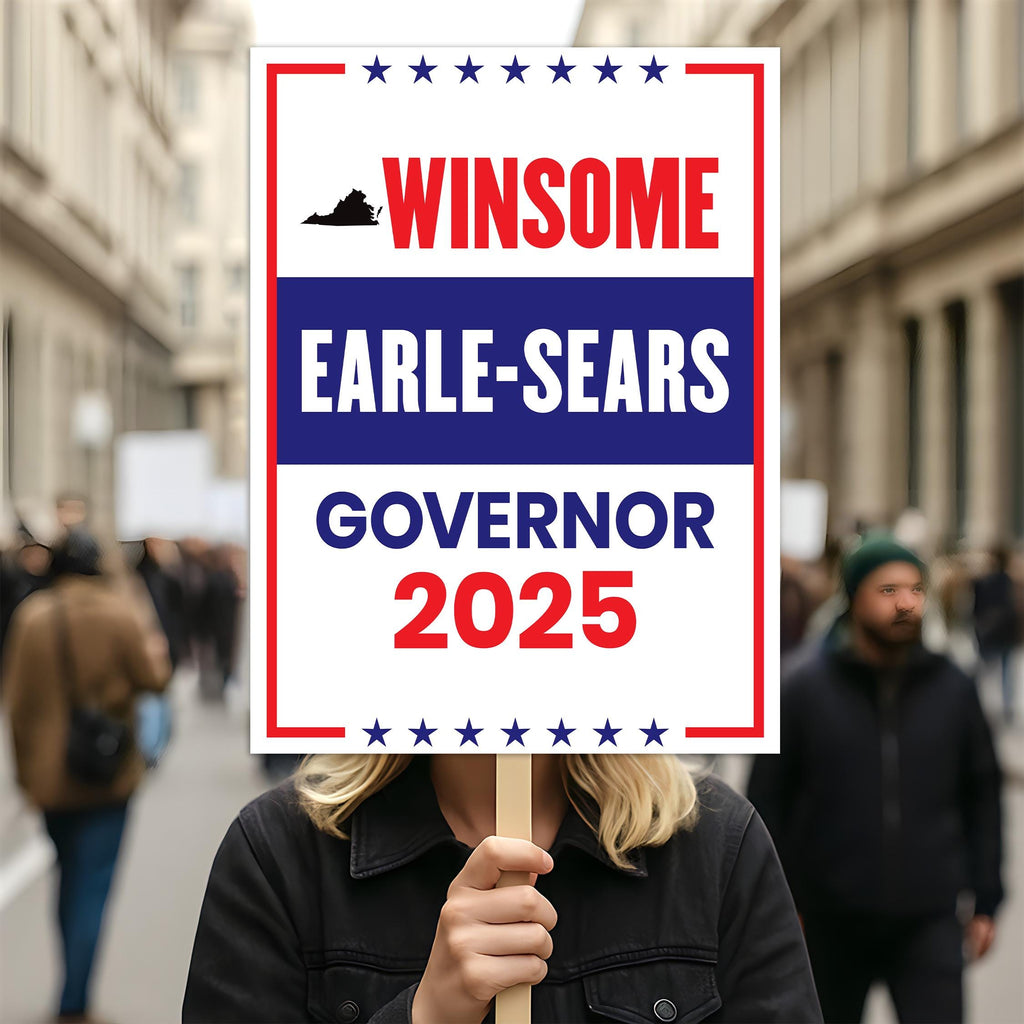 Winsome Earle-Sears For Virginia Governor 2025 Election Sign, Political Campaign Sign, Governor Election 2026 Race Poster Sign