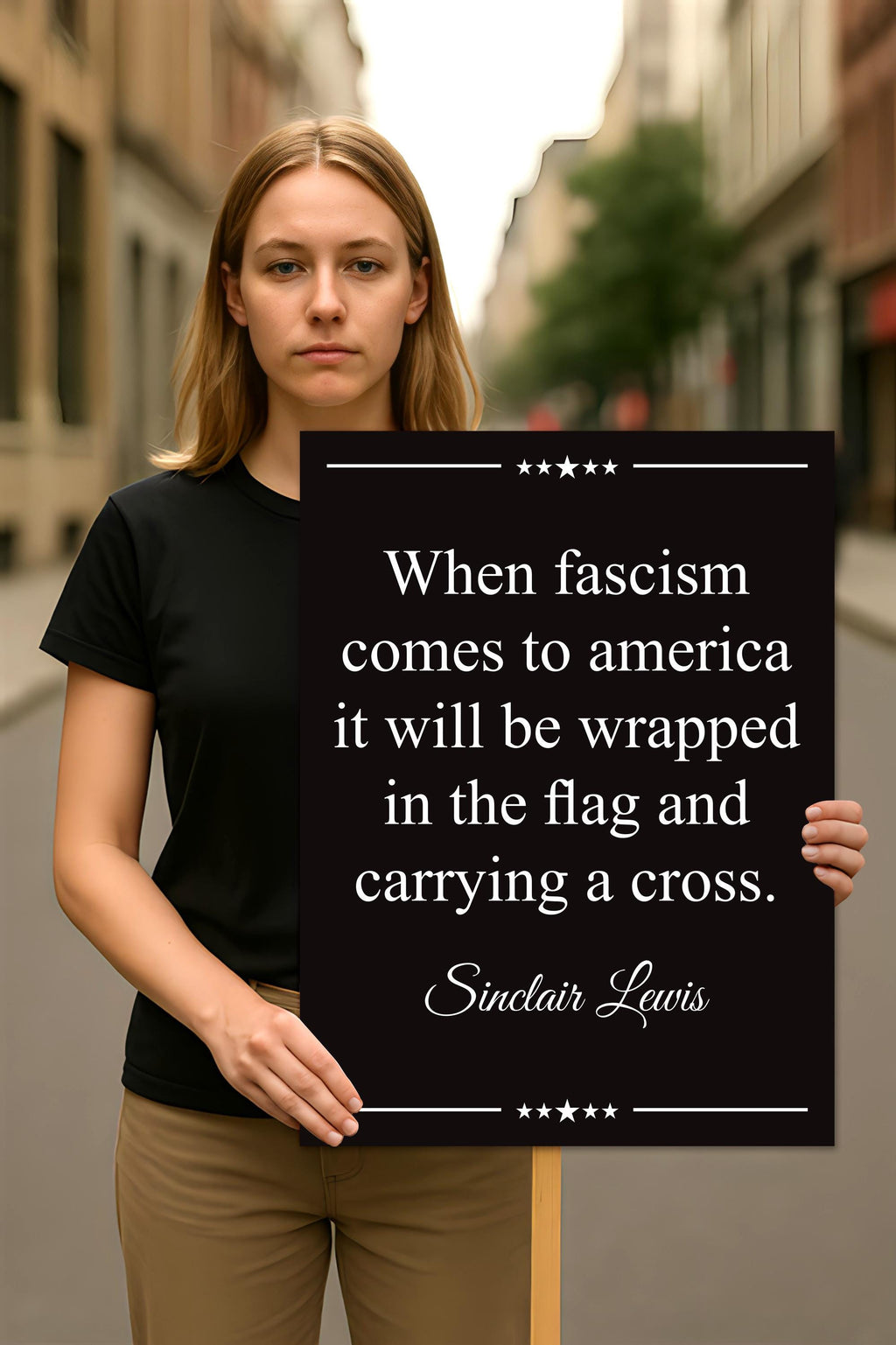 When Fascism Comes to America Protest Sign, Resist Hate, Anti-Trump, Resist Racism, Resist Fascism, Political Activist Poster Rally Sign