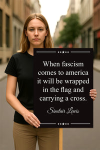 When Fascism Comes to America Protest Sign, Resist Hate, Anti-Trump, Resist Racism, Resist Fascism, Political Activist Poster Rally Sign