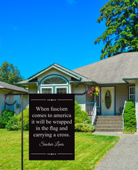 When Fascism Comes to America Protest Garden Flag, Double Sided, Resist Hate, Anti-Trump, Resist Racism, Resist Fascism Flag