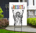 Resist Statue of Liberty Protest Yard Sign - Anti-Trump, Resist Racism, Resist Fascism Sign with Metal H-Stake