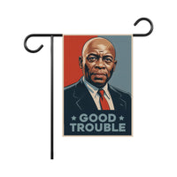 John Lewis Good Trouble Protest Garden Flag, Double Sided, Resist Hate, Anti-Trump, Resist Racism, Resist Fascism Flag