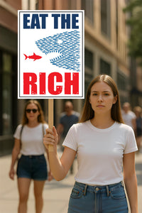 Eat the Rich, Tax The Rich Protest Sign, Anti-Trump, Political Activist Poster, Rally Sign, Resist Racism, Resist Fascism Protest Poster