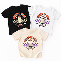 Skater Ghost Baby Shirt, Creep It Real Baby Bodysuit, Halloween Toddler Sweatshirt - Retro Boys Outfit, Spooky Skate Fall Clothes