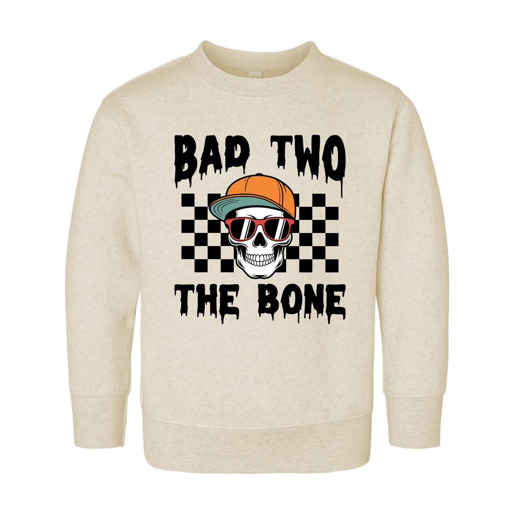 Halloween 2nd Birthday Shirt, Bad Two the Bone Baby Bodysuit, Custom Year Old Toddler Sweatshirt - Spooky Boy Outfit, Skeleton Theme