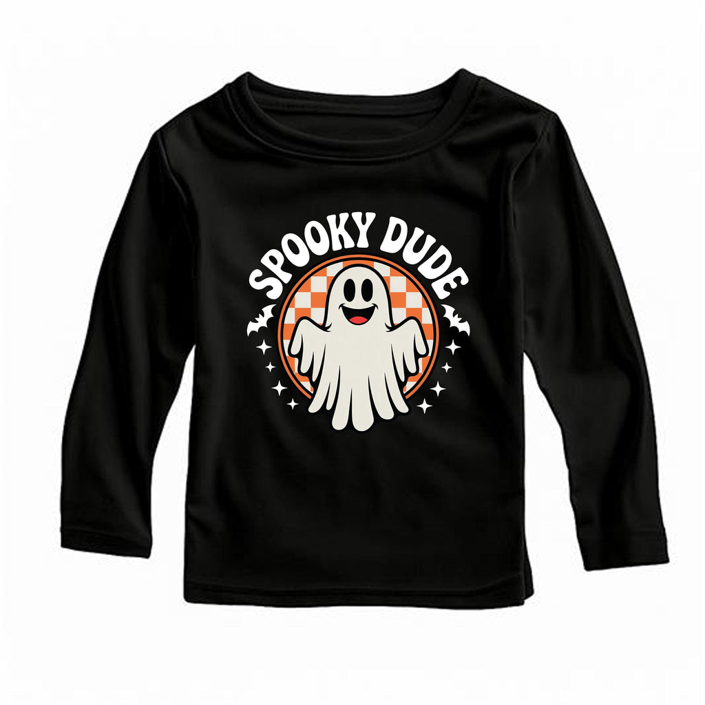 Spooky Dude Baby Bodysuit, Retro Ghost Boy Baby Shirt, Halloween Toddler Sweatshirt - Cute Fall Outfit for Boys, Trick or Treat Look
