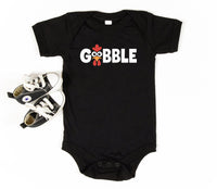Gobble Baby Bodysuit, Funny Turkey Baby Shirt, Cute Toddler Thanksgiving Sweatshirt