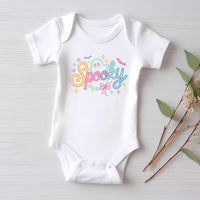 Spooky Neon Ghost Baby Bodysuit, Cute Halloween Girl Baby Shirt, Toddler Sweatshirt - Bright Ghost Fall Outfit, Fun Spooky Kids Clothes