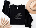 Raven Crow Coffee Embroidered Sweatshirt, Halloween Fall Hoodie, Spooky Coffee Shirt, Autumn Long Sleeve Shirt, Gift for Coffee Lover