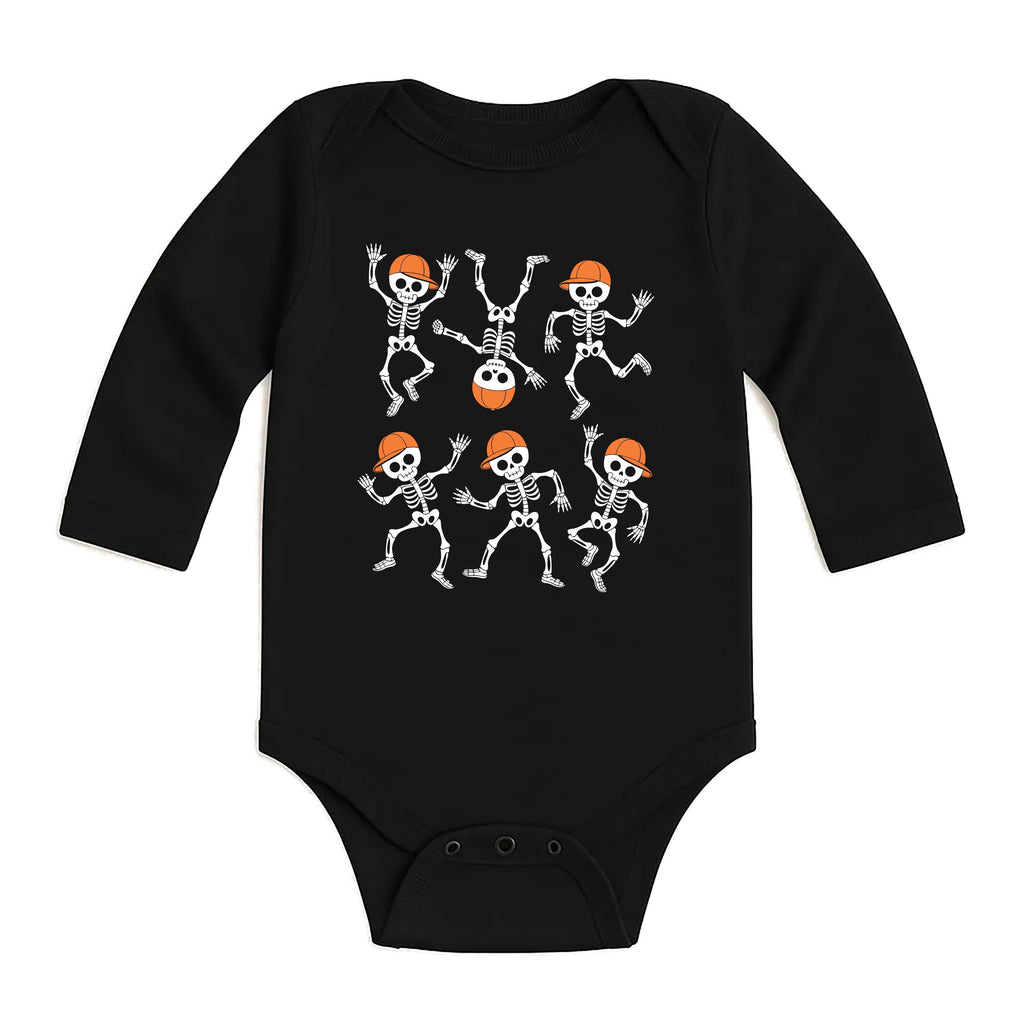 Dancing Skeletons Baby Bodysuit, Retro Halloween Boy Baby Shirt, Toddler Sweatshirt - Spooky Fall Kids Outfit, Trick or Treat Clothes