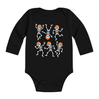 Dancing Skeletons Baby Bodysuit, Retro Halloween Boy Baby Shirt, Toddler Sweatshirt - Spooky Fall Kids Outfit, Trick or Treat Clothes