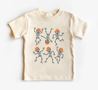 Dancing Skeletons Baby Bodysuit, Retro Halloween Boy Baby Shirt, Toddler Sweatshirt - Spooky Fall Kids Outfit, Trick or Treat Clothes