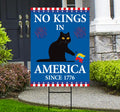 No Kings In America Black Cat Protest Yard Sign - Resist Hate, Anti-Trump, Resist Racism, Resist Fascism, Resistance Sign with Metal H-Stake