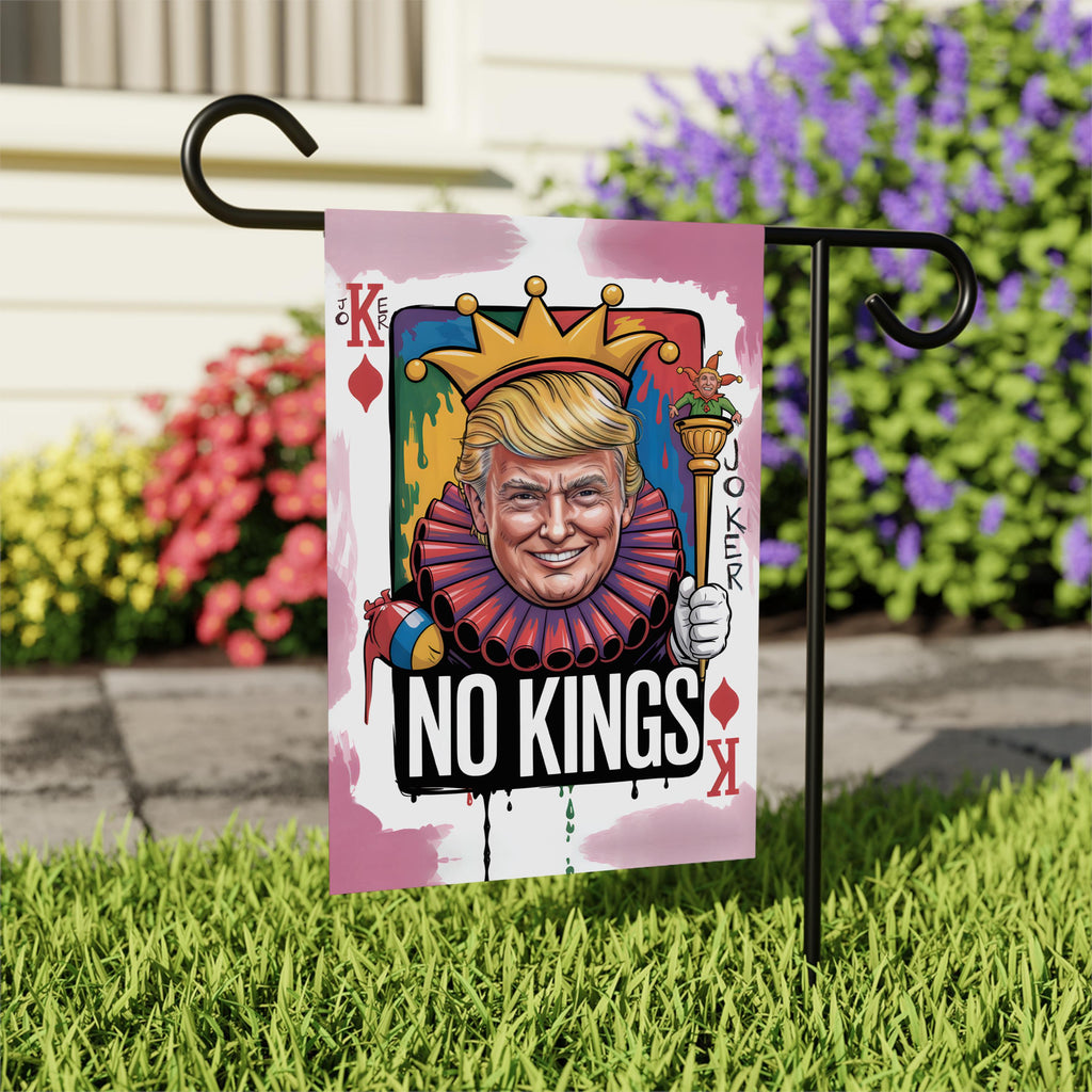 No Kings In America Protest Garden Flag, Double Sided, Resist Hate Flag, Anti-Trump Flag, Resist Racism Flag, Resist Fascism Flag