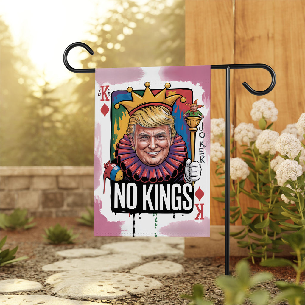 No Kings In America Protest Garden Flag, Double Sided, Resist Hate Flag, Anti-Trump Flag, Resist Racism Flag, Resist Fascism Flag