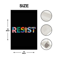 Resist No Kings In America Protest Garden Flag, Double Sided, Resist Hate Flag, Anti-Trump Flag, Resist Racism Flag, Resist Fascism Flag
