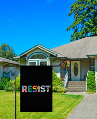 Resist No Kings In America Protest Garden Flag, Double Sided, Resist Hate Flag, Anti-Trump Flag, Resist Racism Flag, Resist Fascism Flag