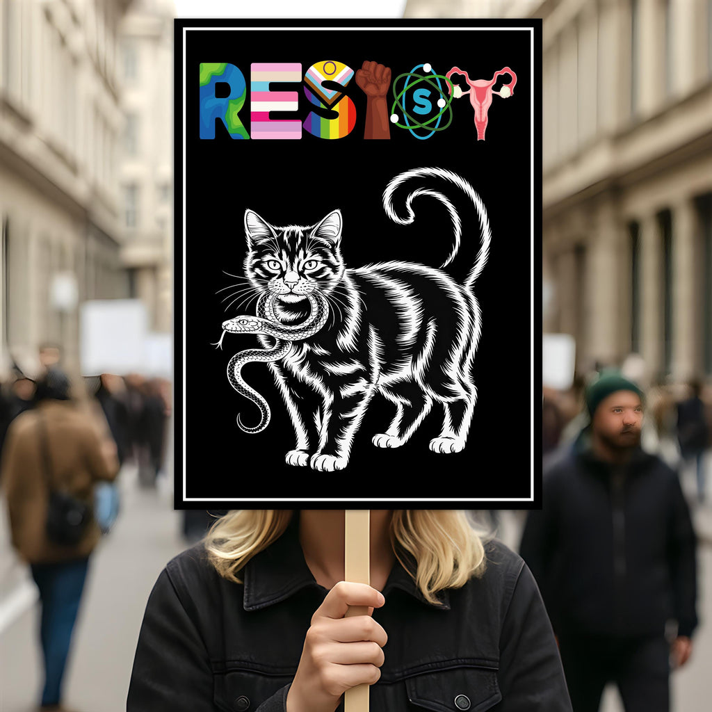 Resist, No Kings In America Protest Sign, Anti-Trump Resistance, Political Activist Poster, Rally Sign, Resist Fascism Protest Poster