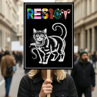 Resist, No Kings In America Protest Sign, Anti-Trump Resistance, Political Activist Poster, Rally Sign, Resist Fascism Protest Poster