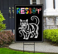 Resist No Kings In America Protest Yard Sign - Resist Hate, Anti-Trump, Resist Racism, Resist Fascism, Resistance Sign with Metal H-Stake