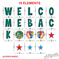 Welcome Back to School Yard Signs, First Day of School Lawn Decorations with Metal Stakes, Outdoor Classroom Decor for Teachers & Students