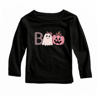 Boo Ghost Baby Bodysuit, Cute Halloween Girl Baby Shirt, Toddler Sweatshirt - Funny Spooky Outfit, Fall Trick or Treat Baby Clothes