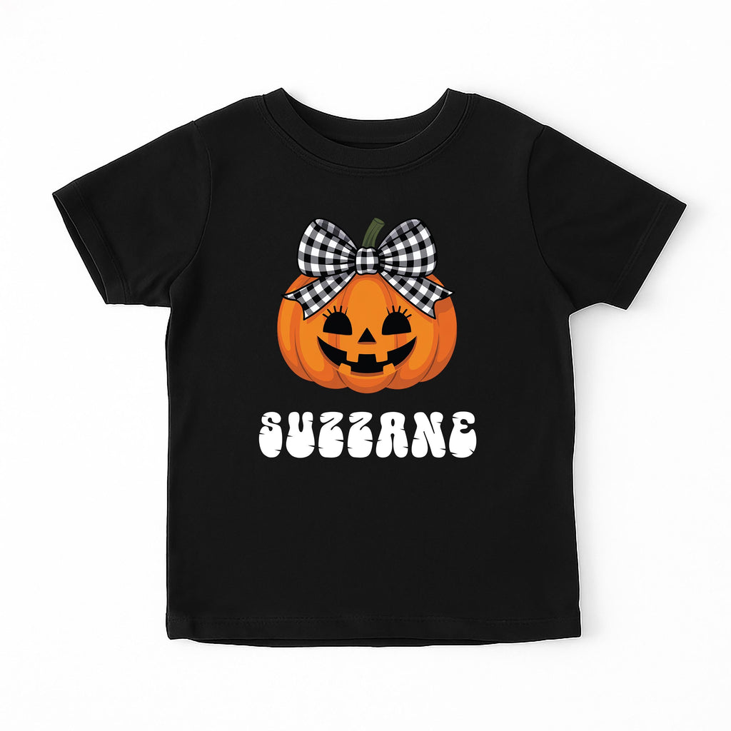 Personalized Pumpkin Baby Bodysuit, Custom Name Girl Baby Shirt, Toddler Sweatshirt - Cute Fall Halloween Outfit, Autumn Baby Gift Idea