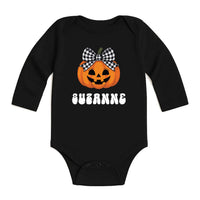 Personalized Pumpkin Baby Bodysuit, Custom Name Girl Baby Shirt, Toddler Sweatshirt - Cute Fall Halloween Outfit, Autumn Baby Gift Idea