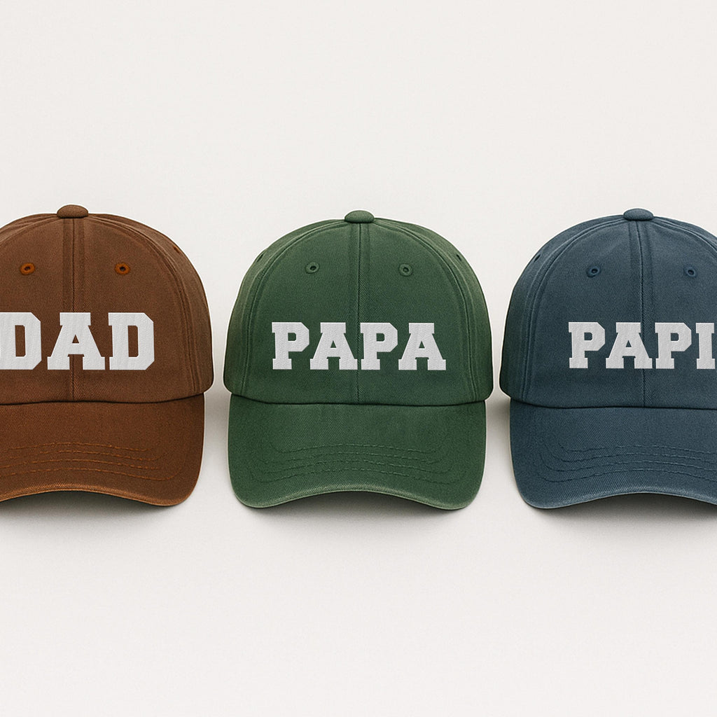 Embroidered Dad Hat, Custom Papa Baseball Cap, Vintage Papi Hat for Men, Personalized Dad Cap Gift, Father's Day Gift for Him, Retro Hat