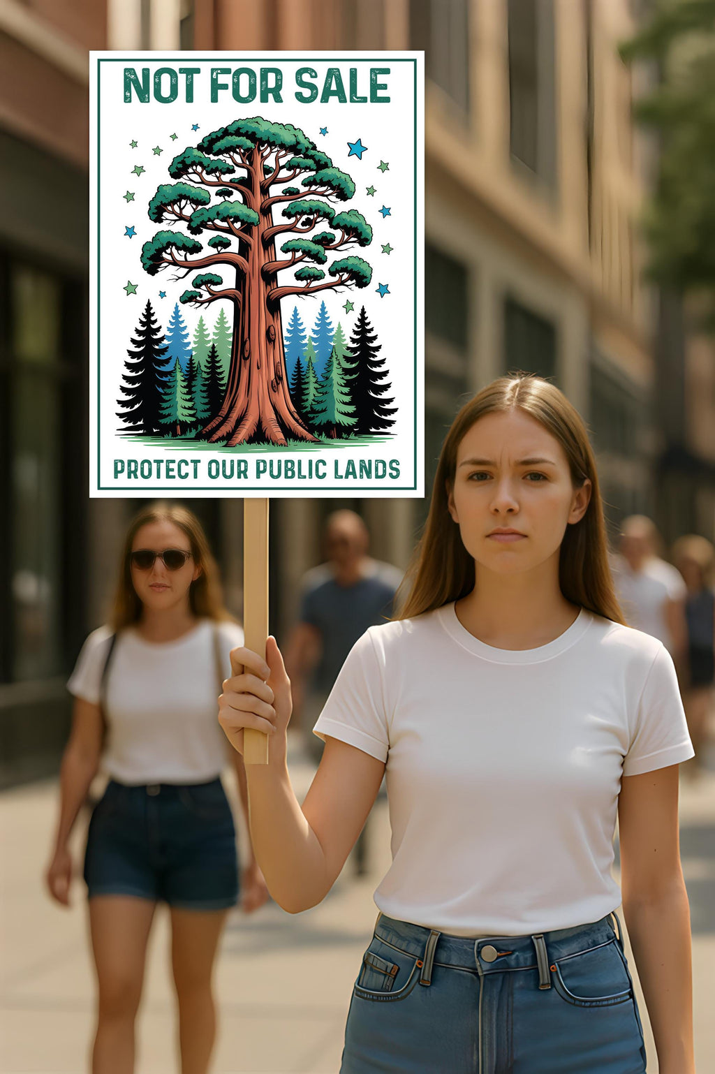 Not For Sale, Protect Our Public Lands Protest Sign, Anti-Trump Resistance, Political Activist Rally Sign, Resist Fascism Protest Poster