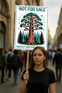 Not For Sale, Protect Our Public Lands Protest Sign, Anti-Trump Resistance, Political Activist Rally Sign, Resist Fascism Protest Poster