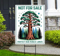 Not For Sale - Protect Our Public Lands Protest Yard Sign - Resist Hate, Anti-Trump, Resist Racism, Resist Fascism Sign with Metal H-Stake