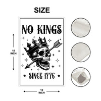 No Kings In America Protest Garden Flag, Double Sided, Resist Hate, Anti-Trump Flag, Resist Racism Flag, Resist Fascism Flag
