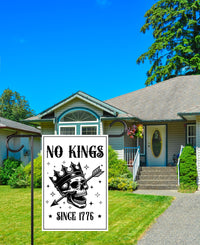 No Kings In America Protest Garden Flag, Double Sided, Resist Hate, Anti-Trump Flag, Resist Racism Flag, Resist Fascism Flag