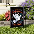 Fund Communities Not War Protest Garden Flag, 12x18 Inch Double Sided, Resist Hate, Anti-Trump Sign, Resist Racism Flag, Resist Fascism Sign