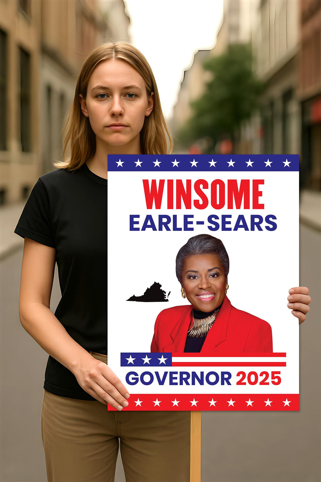 Winsome Earle-Sears For Virginia Governor 2025 Election Sign, Political Campaign Sign, Governor Election 2026 Race Poster Sign