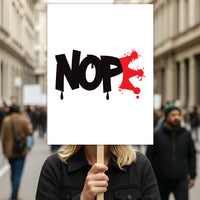 No Kings In America Protest Sign, Anti-Trump Resistance, Political Activist Rally Sign, Resist Racism, Resist Fascism Protest Poster