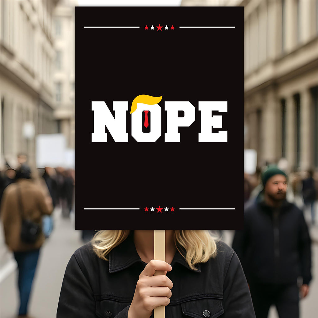 No Kings In America Protest Sign, Anti-Trump Resistance, Political Activist Rally Sign, Resist Racism, Resist Fascism Protest Poster