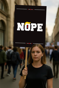 No Kings In America Protest Sign, Anti-Trump Resistance, Political Activist Rally Sign, Resist Racism, Resist Fascism Protest Poster