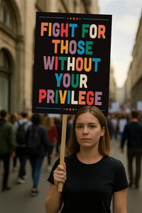 Fight for Those Without Your Privilege Protest Sign, Anti-Trump, Political Activist Rally Sign, Resist Racism, Resist Fascism Protest Poster
