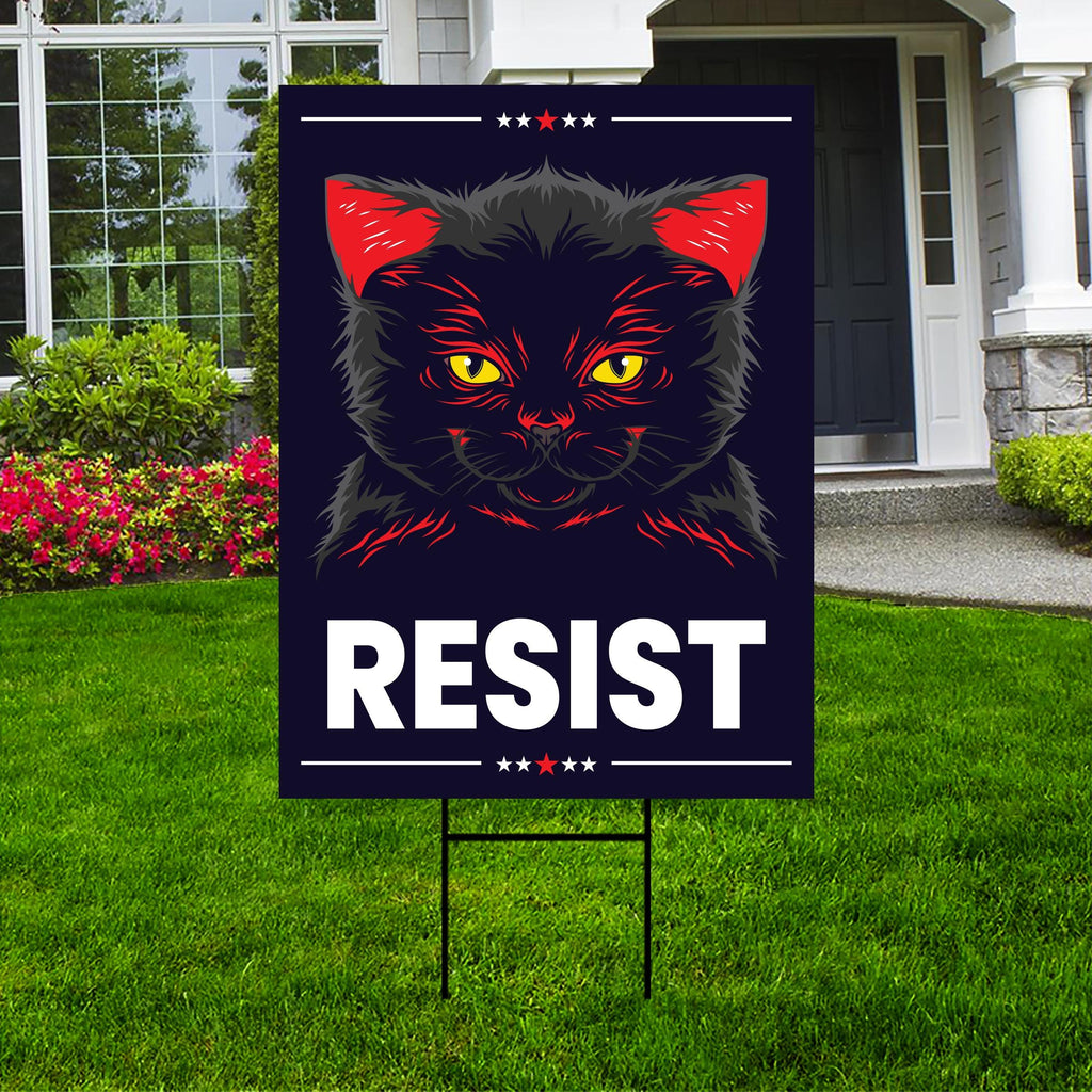 Resistance No Kings In America Yard Sign, Resist Hate Lawn Sign, Anti-Trump, No Kings Liberty, Resist Fascism Yard Sign with Metal H-Stake